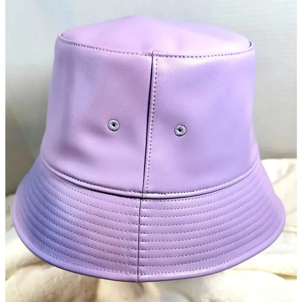 Telfar Lavender Faux Leather Bucket Hat L/XL NWT w/ Dust Bag Unisex
